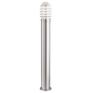 Bollards & Posts - Searchlight Louvre Outdoor Post Stainless Steel Metal & Polycarbonate (052-900)