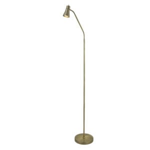 Floor Lamps - Searchlight Jolly Floor Lamp Antique Brass Metal (1007AB)