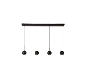 Ceiling Pendants - Searchlight Eindhoven 4Lt Bar Pendant Sand Black Metal (1014-4BK)