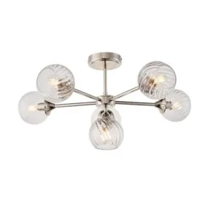 Ceiling Lighting - Endon Allegra 6lt Semi Flush (104050)