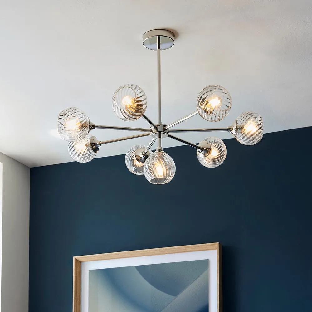 Ceiling Pendants - Endon Allegra 8lt Pendant (104051) - View 2