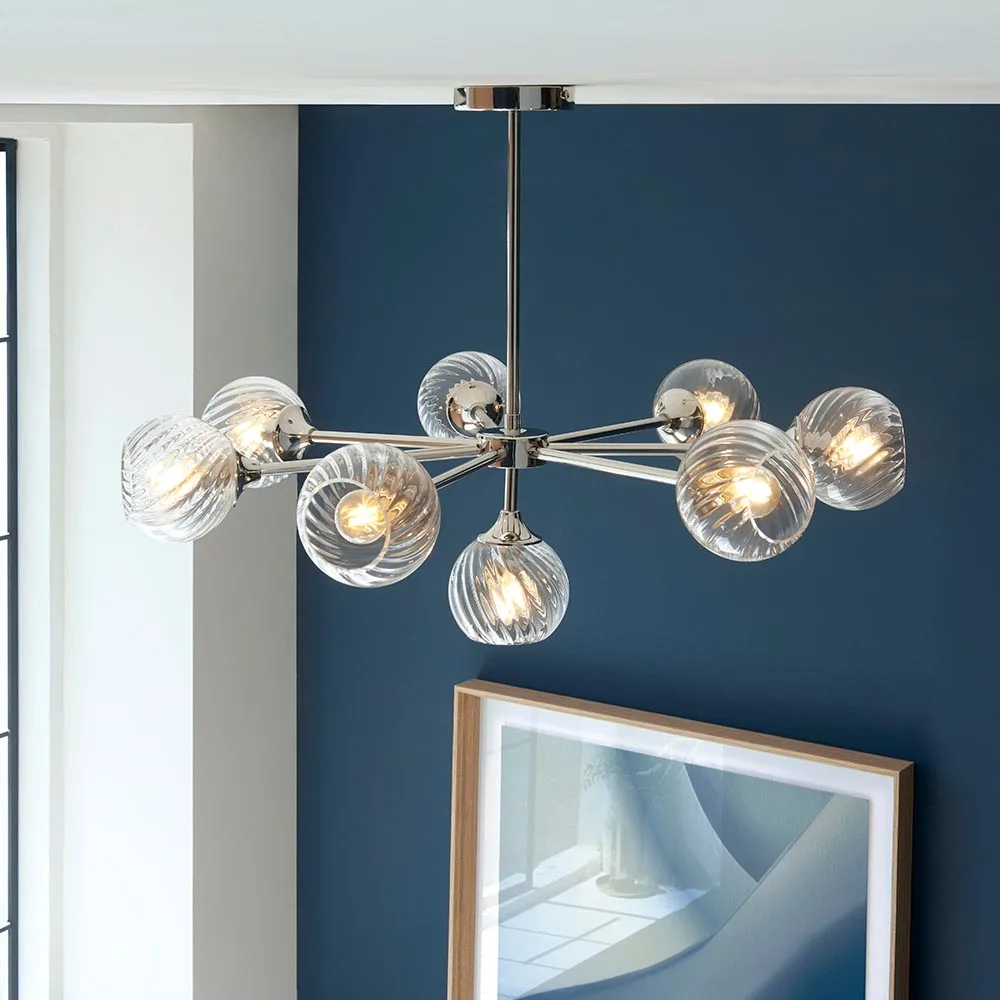 Ceiling Pendants - Endon Allegra 8lt Pendant (104051) - View 3