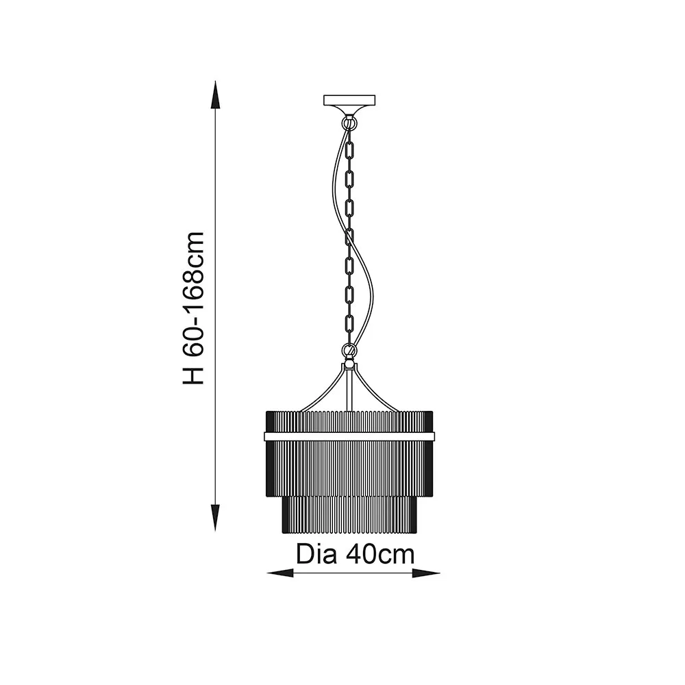 Ceiling Pendants - Endon Marietta 3lt Pendant (104113) - View 4