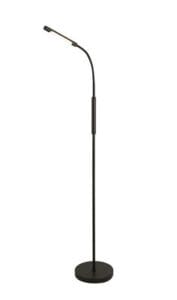 Floor Lamps - Searchlight Plume Rechargeable Led Floor Lamp Black (10430BK)