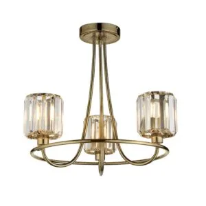 Ceiling Lighting - Endon Berenice 3lt Semi Flush (107801)