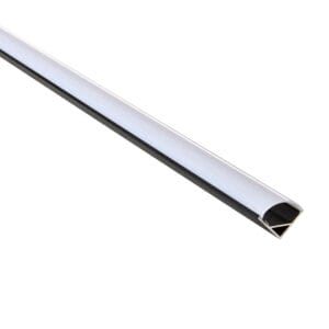 Saxby Extrusion - Saxby Rigel Corner 2m Aluminium Profile/Extrusion Black (108287)