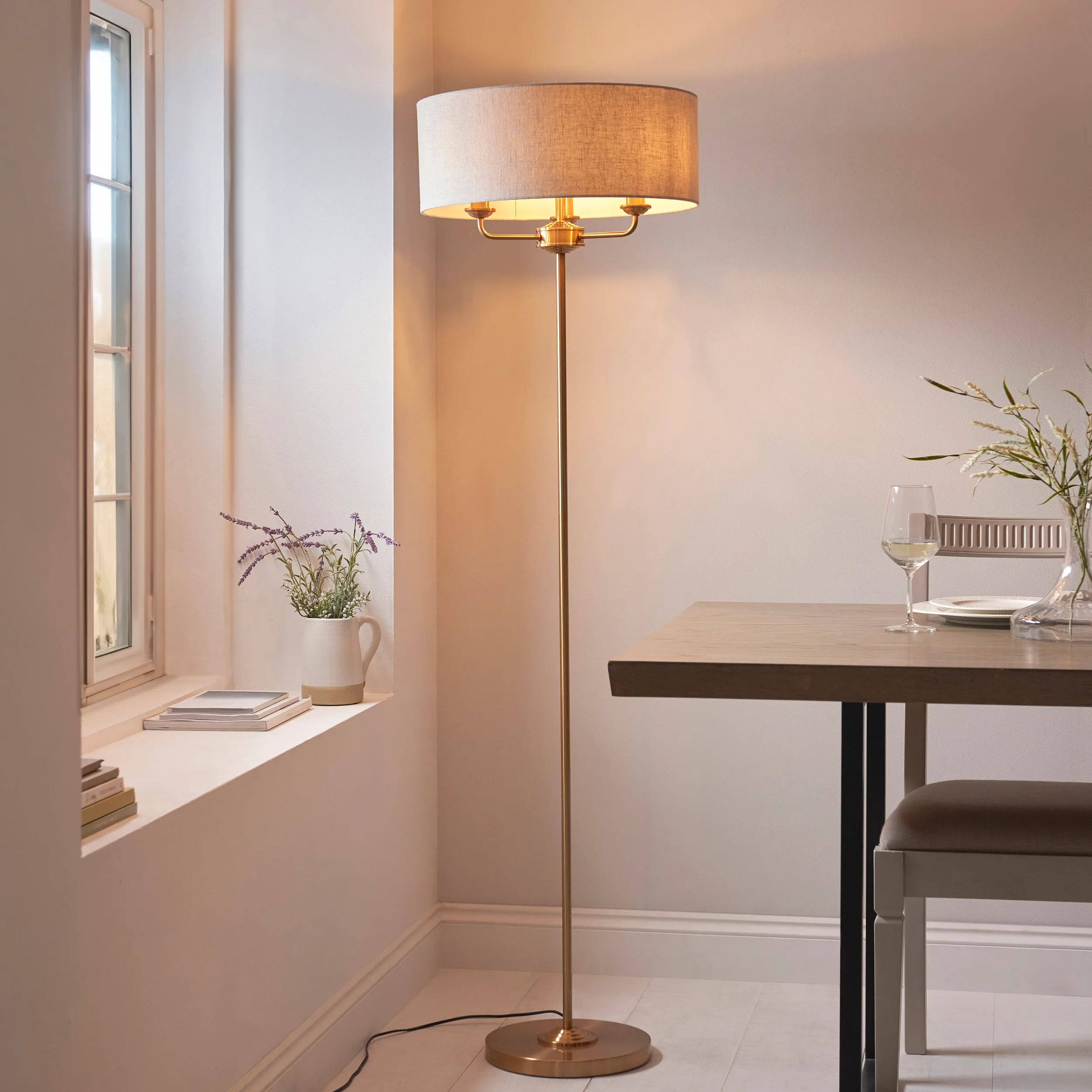 Floor Lamps - Endon Highclere 3lt Floor (110724) - View 2