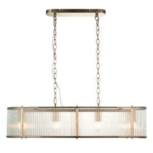 Ceiling Pendants - Endon Ridgeton 4lt Linear Pendant (110945)