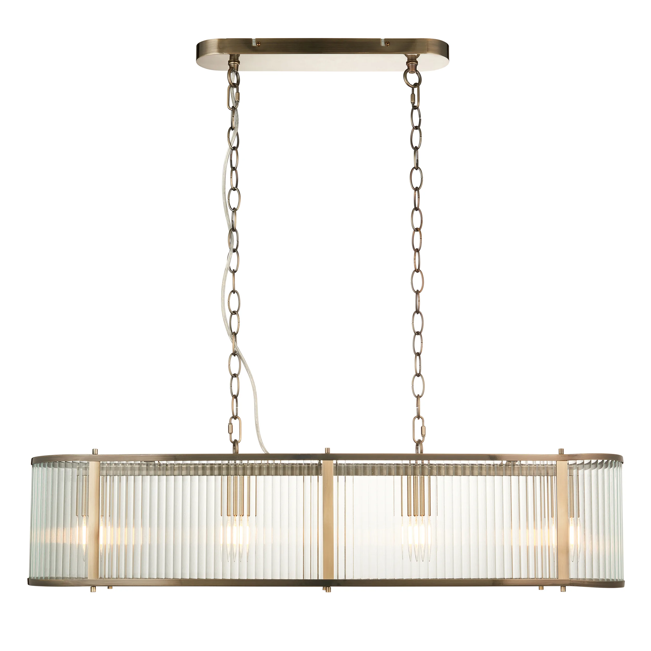 Ceiling Pendants - Endon Ridgeton 4lt Linear Pendant (110945)