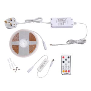 24V LED Tape - Saxby OrionPRO LED IP20 3000K 5W/M 5M Kit 19W (111673)