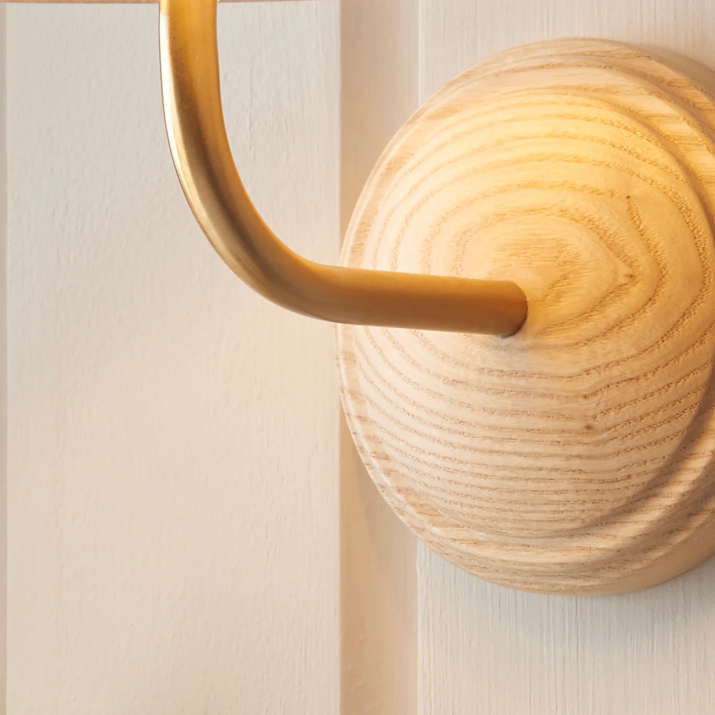 Wall Lighting - Endon Wood Arc Wall Fitting (115076) - View 3