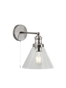 Wall Lighting - Searchlight Pyramid Wall Light Satin Silver & Glass Shades (1277SS)