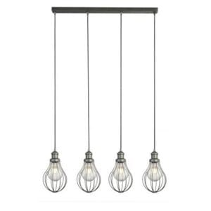 Ceiling Pendants - Searchlight Balloon 4Lt Bar Pendant Pewter Metal (1384-4PW)