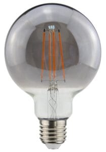 E27 Bulbs - Integral Sunset Vintage Filament Globe G95 Bulb E27 350Lm 7W 2200K Dimmable 300 Beam Smoke (ILGLOBE27D019)