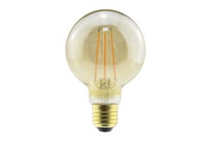 E27 Bulbs - Integral Sunset Vintage Filament Globe G80 Bulb E27 470Lm 3.4W 2200K Dimmable 300 Beam Amber (ILGLOBE27D014)