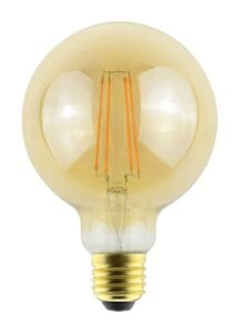 E27 Bulbs - Integral Sunset Vintage Filament Globe G95 Bulb E27 470Lm 3.4W 2200K Dimmable 300 Beam Amber (ILGLOBE27D016)
