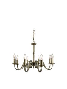 Ceiling Pendants - Searchlight Richmond 8Lt Pendant Antique Brass Metal (1508-8AB)