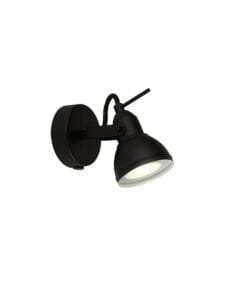Wall Lighting - Searchlight Focus Spotlight Wall Light Black Metal (1541BK)