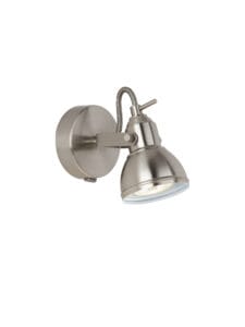 Wall Lighting - Searchlight Focus Spotlight Wall Light Satin Silver Metal (1541SS)