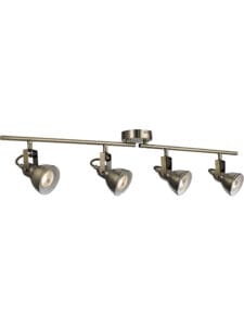 Searchlight Focus 4Lt Split Bar Spotlight Antique Brass Metal