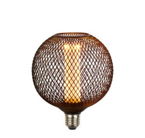 Searchlight Wire Mesh Effect Globe Lamp Black Metal