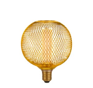 Searchlight Wire Mesh Effect Globe Lamp Gold Metal
