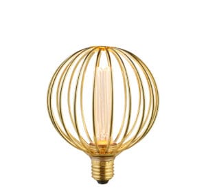Searchlight Globe Lamp Gold Metal