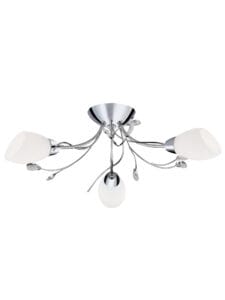 Searchlight Gardenia 3Lt Flush Polished Chrome & Glass