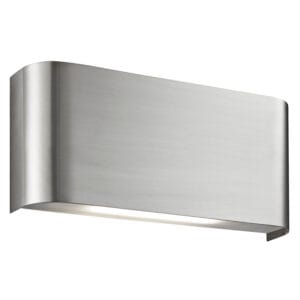 Wall Lighting - Searchlight Match Box 2Lt Up/Down Wall Light Satin Silver Metal (1953SS)