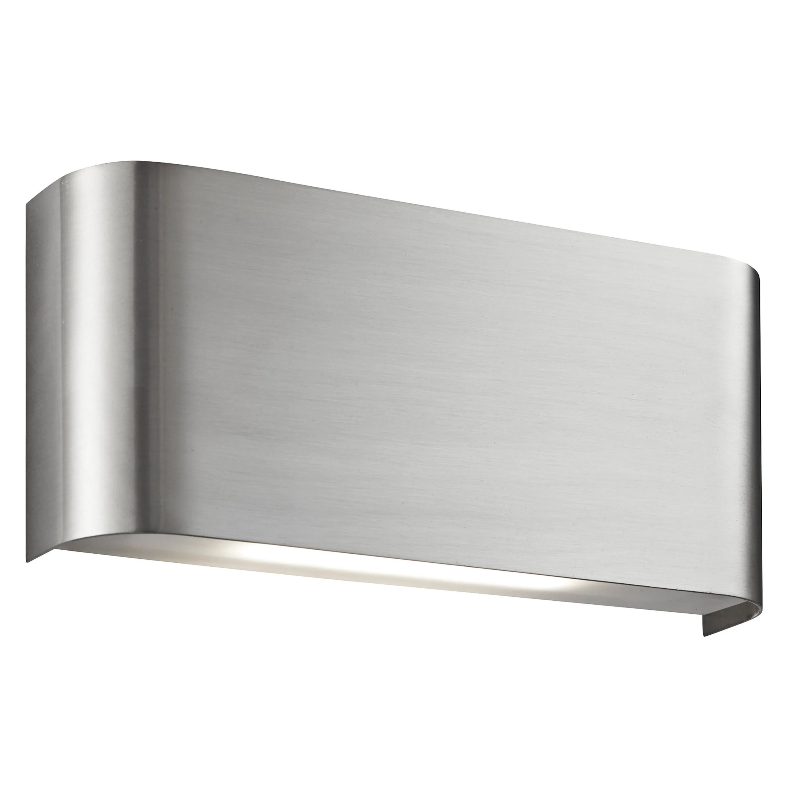 Wall Lighting - Searchlight Match Box 2Lt Up/Down Wall Light Satin Silver Metal (1953SS)