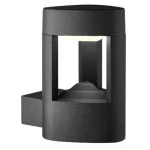 Wall Lighting - Searchlight Michigan Outdoor Wall Light Dark Grey Metal & Polycarbonate (2005GY)