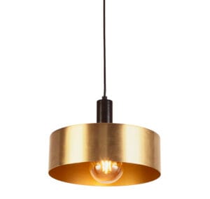 Ceiling Pendants - Searchlight Knox Pendant Black & Gold Metal (20223-1GO)