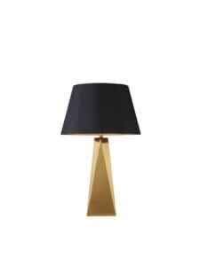 Table Lamps - Searchlight Maldon Table Lamp Gold Metal & Black Shade with Gold Inner (2213GO)