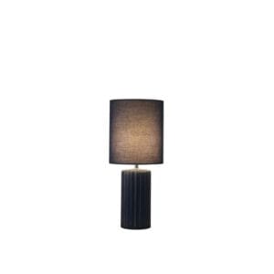 Table Lamps - Searchlight Groove 1Lt Table Lamp Navy Blue with matching Shade (22353AZ)