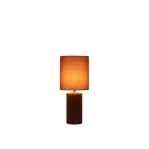 Table Lamps - Searchlight Groove 1Lt Table Lamp Burnt Orange with matching shade (22353OR)