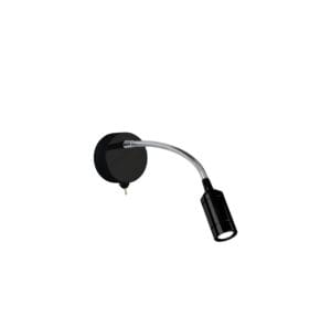 Wall Lighting - Searchlight Flexy Wall Light Chrome & Matt Black Metal (2256BK)