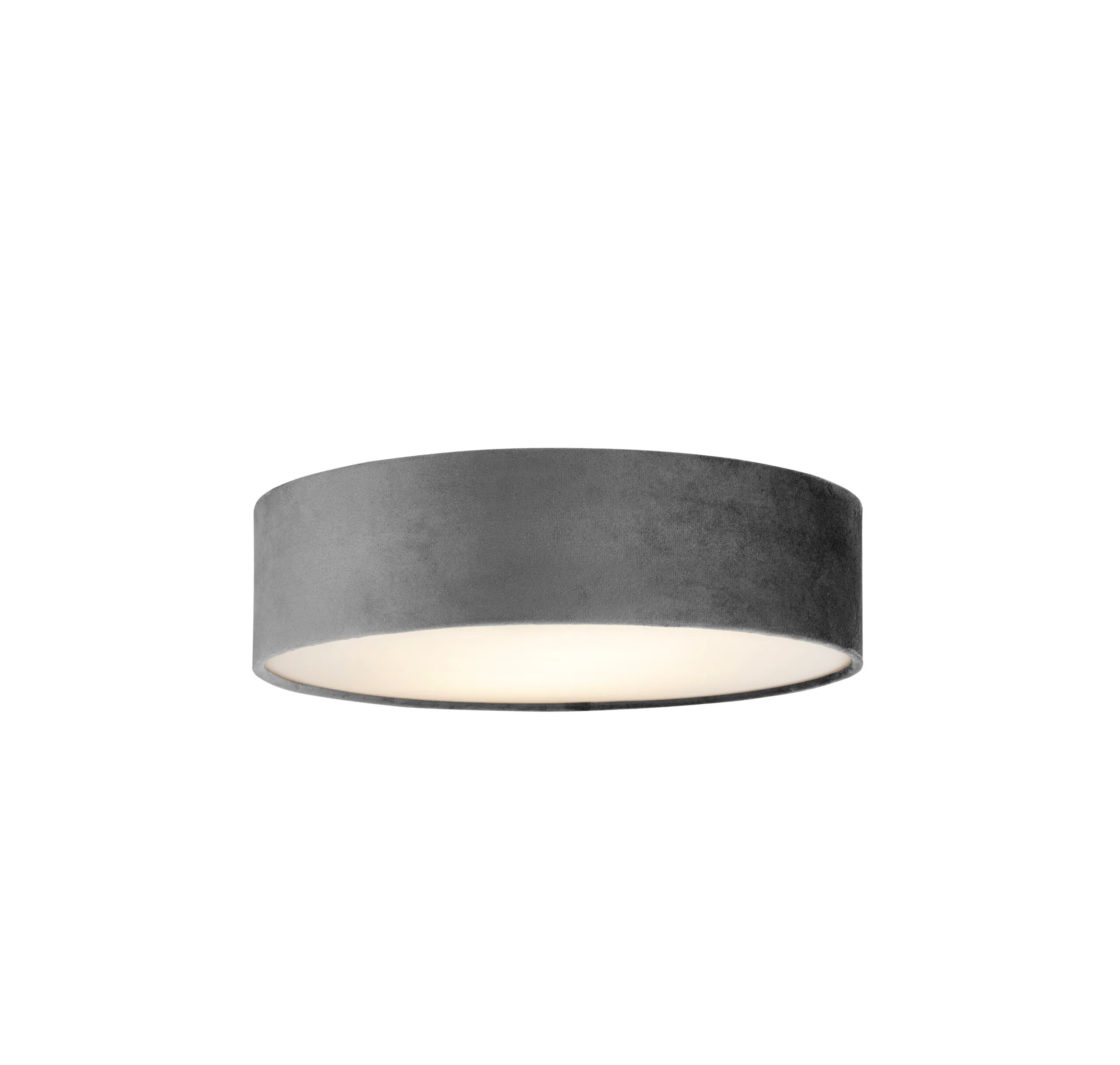 Ceiling Lighting - Searchlight Drum 2Lt Flush Grey Velvet (23298-2GY)