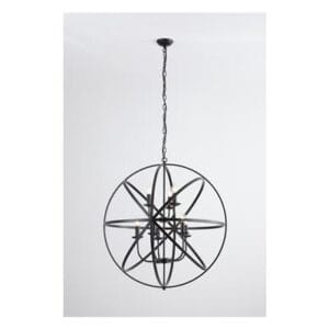 Ceiling Pendants - Searchlight Orbit 8Lt Pendant Matt Black Metal (2478-8BK)