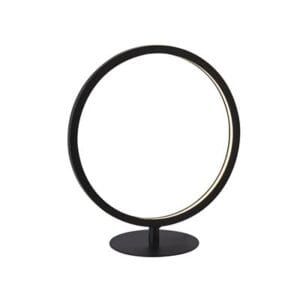 Table Lamps - Searchlight Cirque Ring Table Lamp Black Metal & Opal Silicon (25771-1BK)