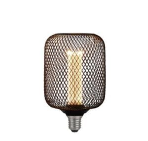 Searchlight Wire Mesh Effect Drum Lamp Black Metal
