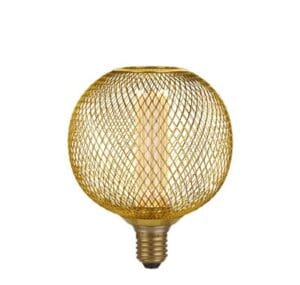 Searchlight Wire Mesh Effect Globe Lamp Gold Metal