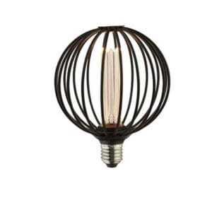 Searchlight Globe Lamp Black Metal