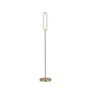 Floor Lamps - Searchlight Mod LED Floor Lamp Satin Brass Metal Opal Acrylic & Clear (26252SB)