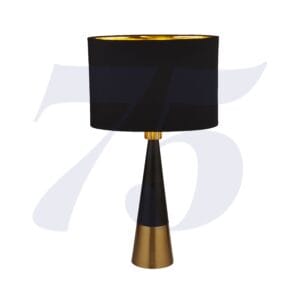 Table Lamps - Searchlight Chloe Table Lamp Antique Copper & Oval Black Shade (2743BGO)