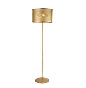 Floor Lamps - Searchlight Fishnet Floor Lamp Gold Metal & Mesh Shade (2832-2GO)