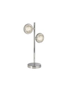 Table Lamps - Searchlight Quartz 2Lt Table Lamp Chrome & Bubble Glass (28701-2CC)