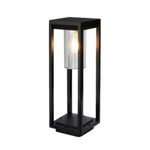 Bollards & Posts - Searchlight Atlanta Outdoor Post Black Metal & Polycarbonate (28731-450)