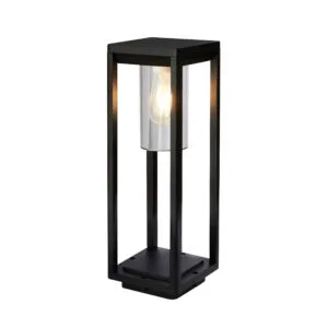 Bollards & Posts - Searchlight Atlanta Outdoor Post Black Metal & Polycarbonate (28731-450)