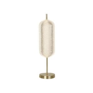 Table Lamps - Searchlight Capsule LED Table Lamp Satin Brass Metal and Acrylic Shade (28805SB)