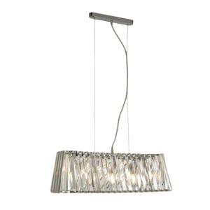 Ceiling Pendants - Searchlight Tiara 4Lt Pendant Chrome & Crystal (2894-4CC)